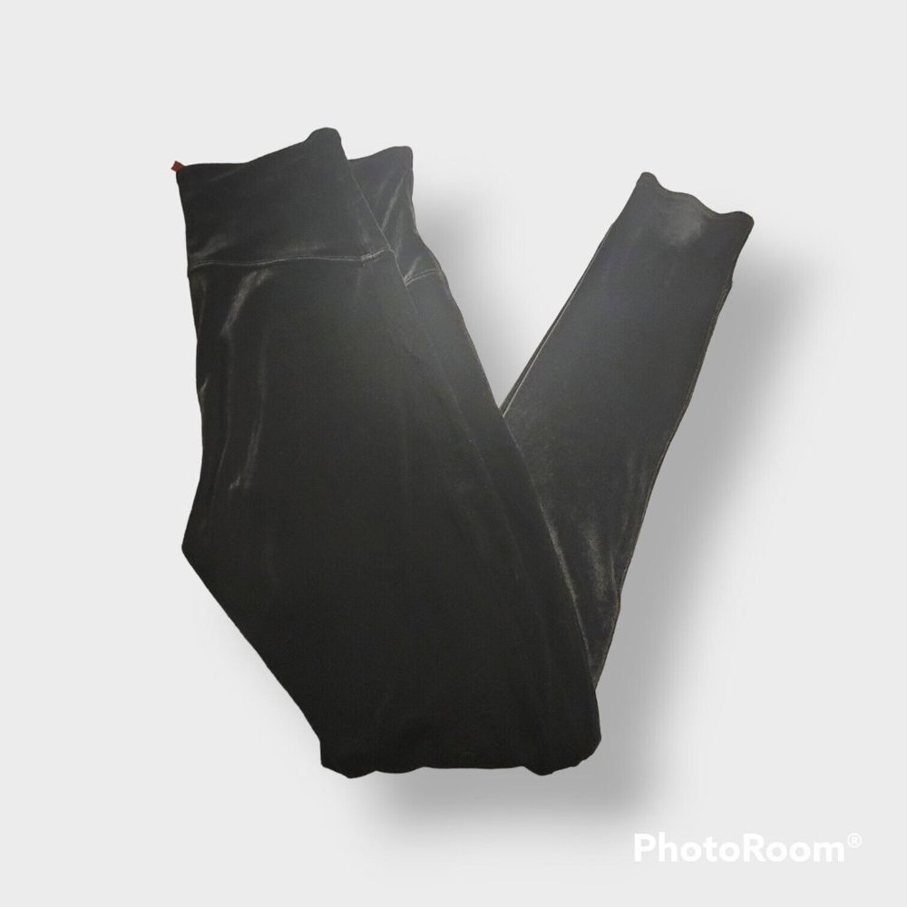SPANX XL Velvet Black Leggings